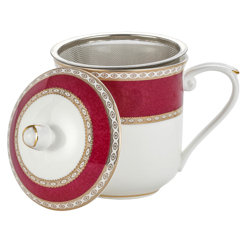 Kubek z zaparzaczem Parisienne Burgund 350ml English Collection