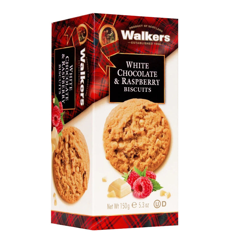 Ciastka Walkers White Chocolate & Raspberry Biscuits 150g