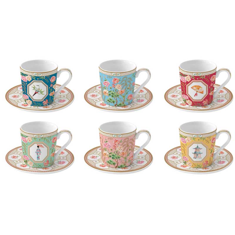 Komplet filiżanek do espresso Jardins d'Orient 100ml Easy Life