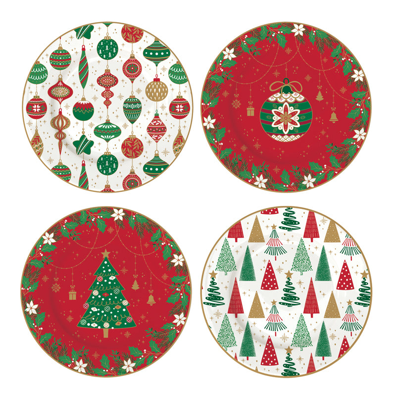 Talerze Choinka 19 cm 4 szt. Easy Life