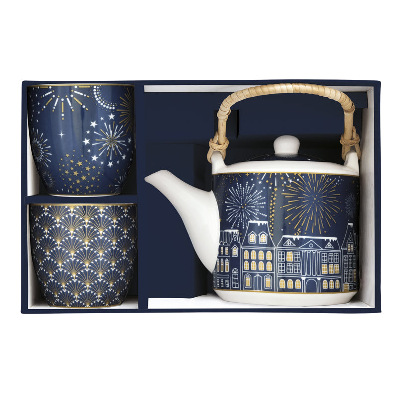 Czajnik z czarkami Midnight 600ml Easy Life