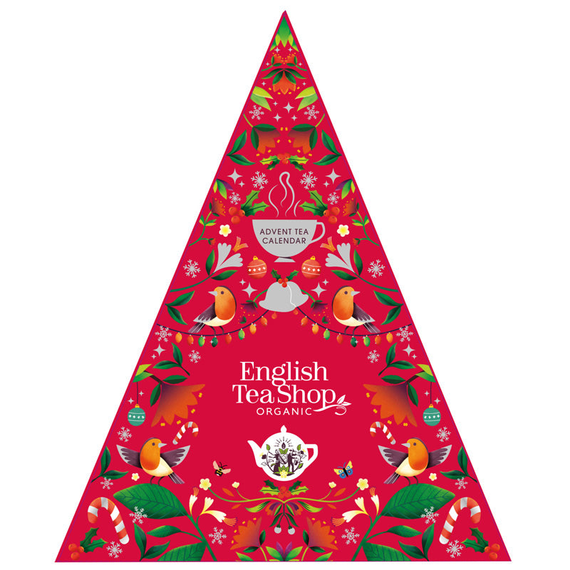 Herbaciany Kalendarz Adwentowy red 25 piramidek English Tea Shop