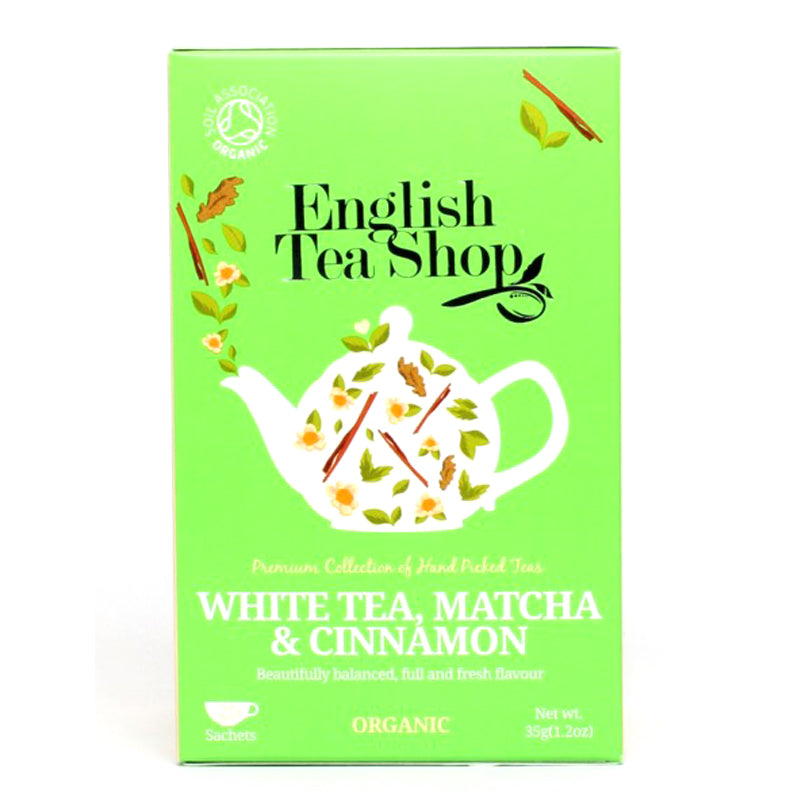 Herbata White Tea, Matcha, Cinnamon 20 saszetek English Tea Shop