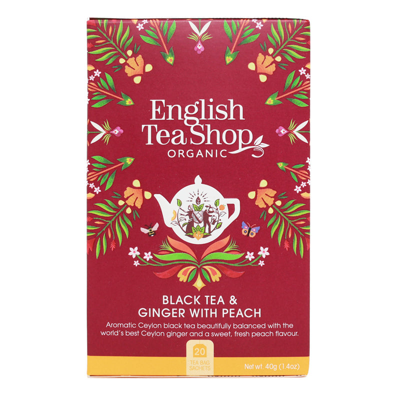 Herbata Black Tea & Ginger with Peach 20 saszetek English Tea Shop
